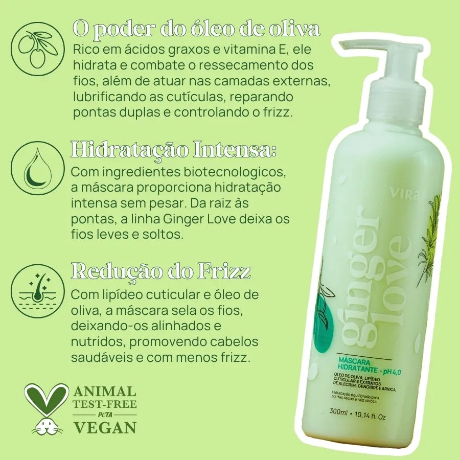 GINGER LOVE MÁSCARA CONDICIONANTE HIDRATANTE 300ml