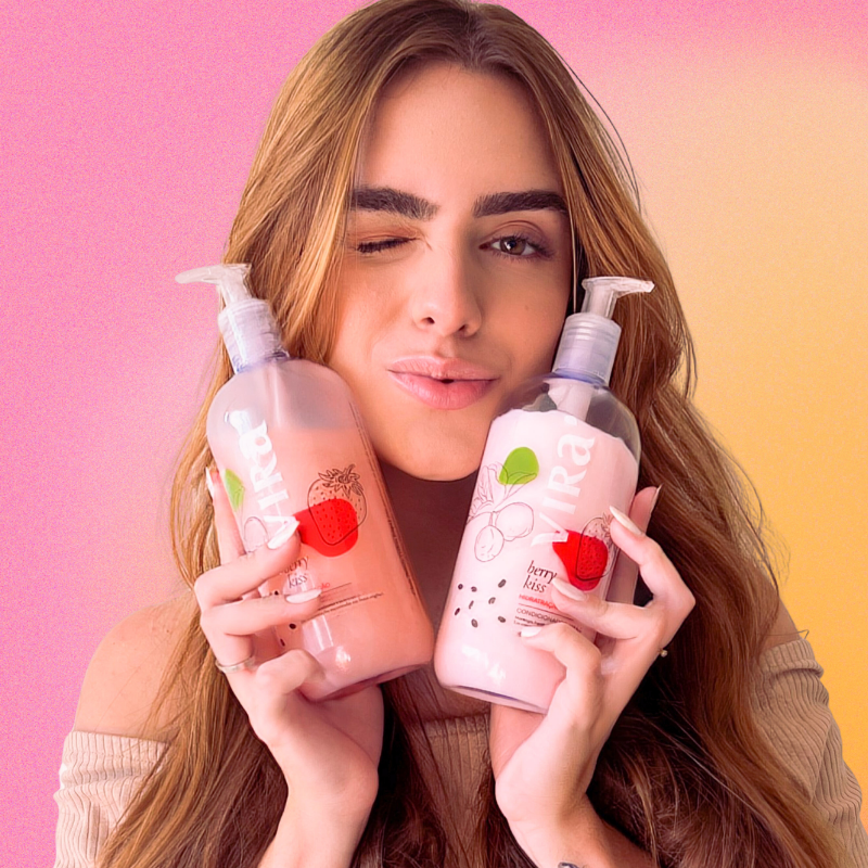 KIT BERRY KISS: shampoo + máscara condicionante hidratação 300ml