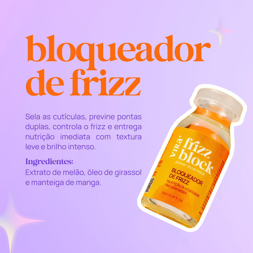 FRIZZ BLOCK máscara superconcentrada power dose 15ml