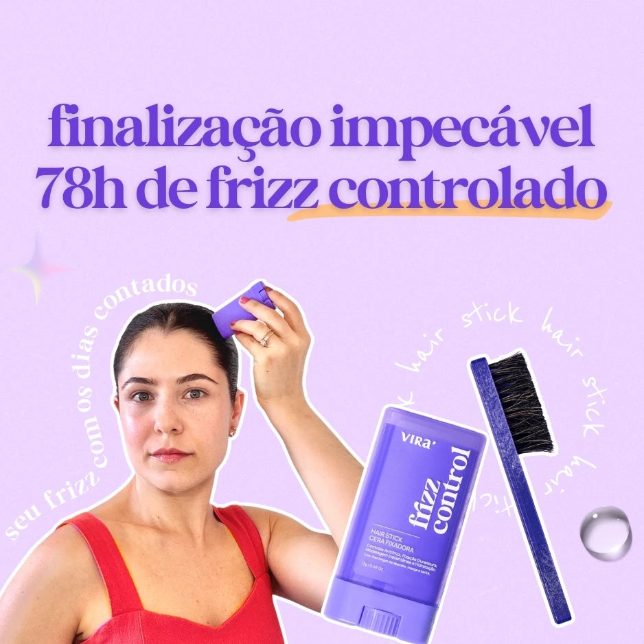 KIT FRIZZ CONTROL: cera antifrizz + escova finalizadora
