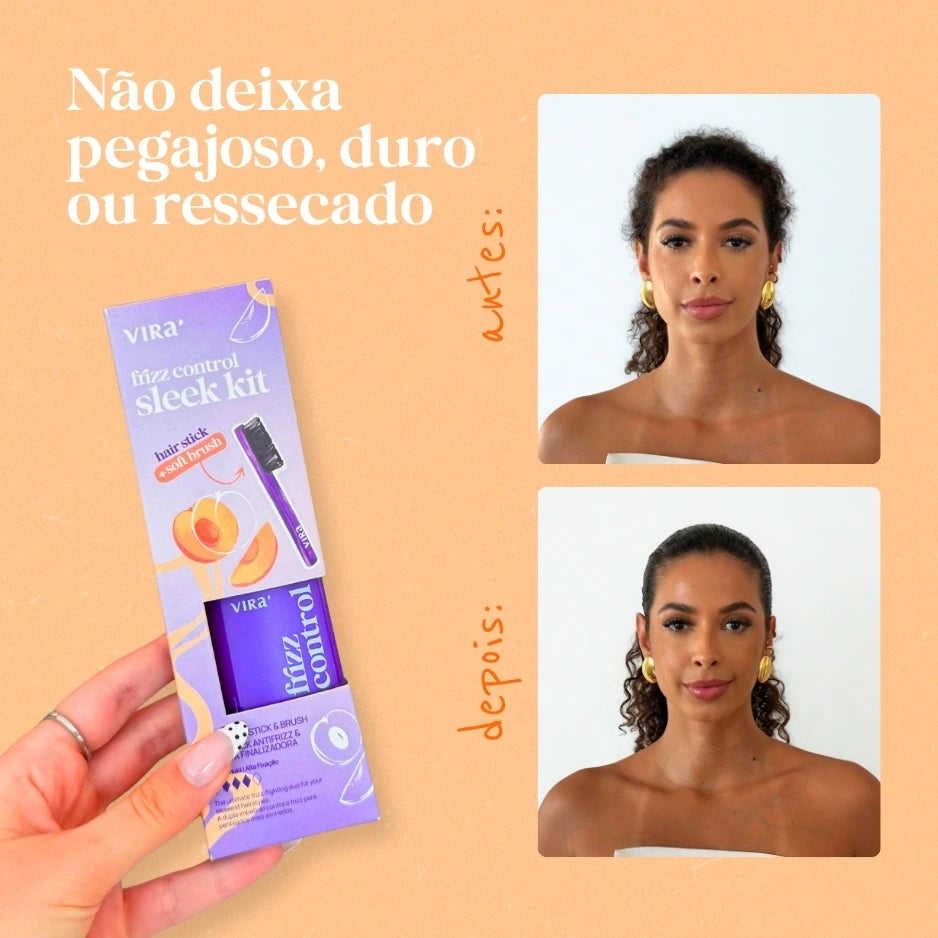 KIT FRIZZ CONTROL: cera antifrizz + escova finalizadora