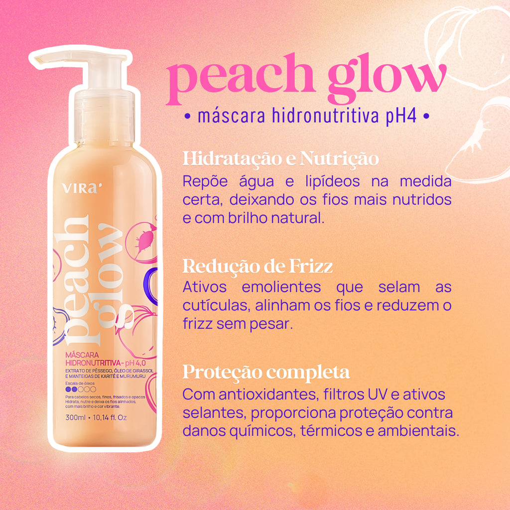 PEACH GLOW MÁSCARA CONDICIONANTE HIDRONUTRITIVA 300ml