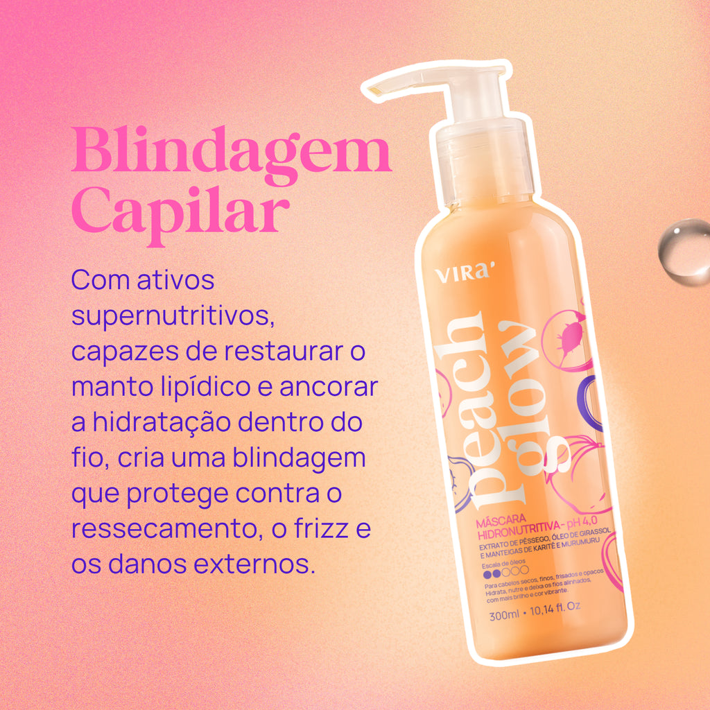 PEACH GLOW MÁSCARA CONDICIONANTE HIDRONUTRITIVA 300ml