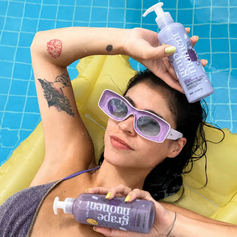 KIT GRAPE MOMENT: shampoo + máscara condicionante reconstrução 300ml