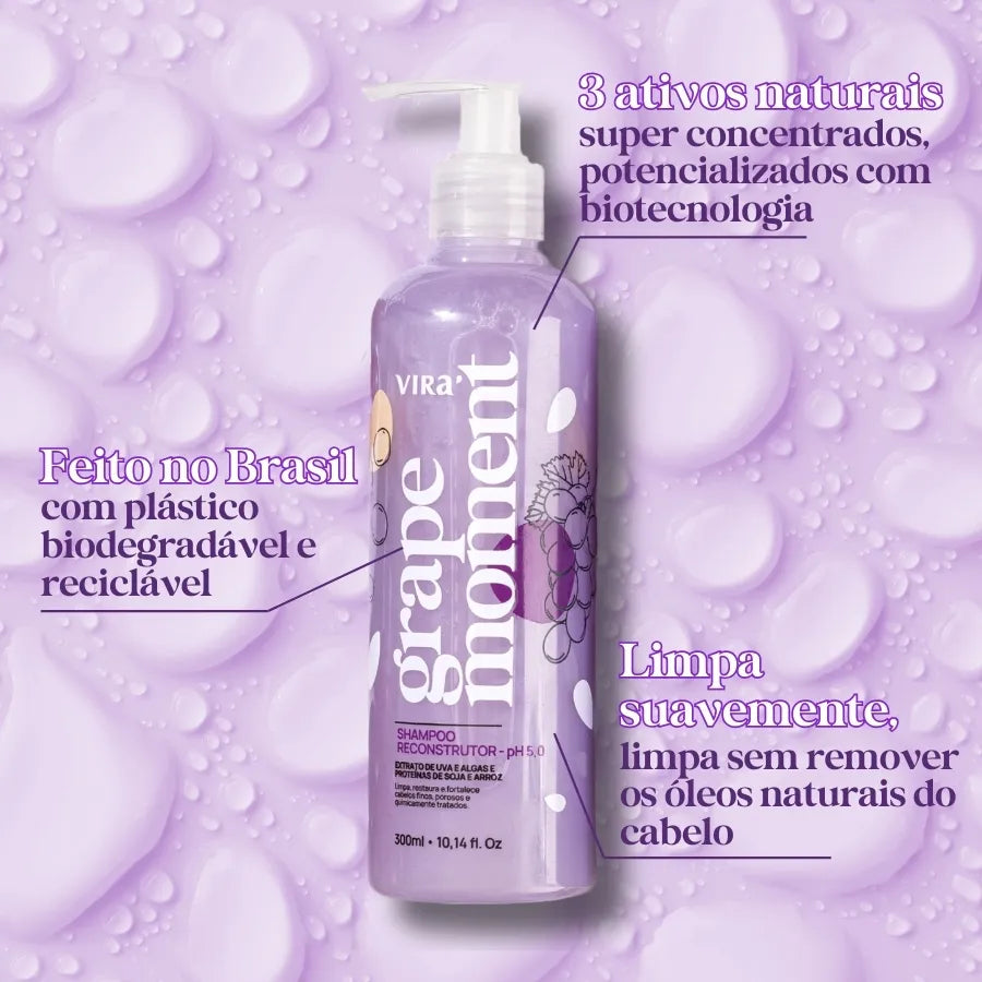 GRAPE MOMENT SHAMPOO RECOSNTRUTOR 300ml