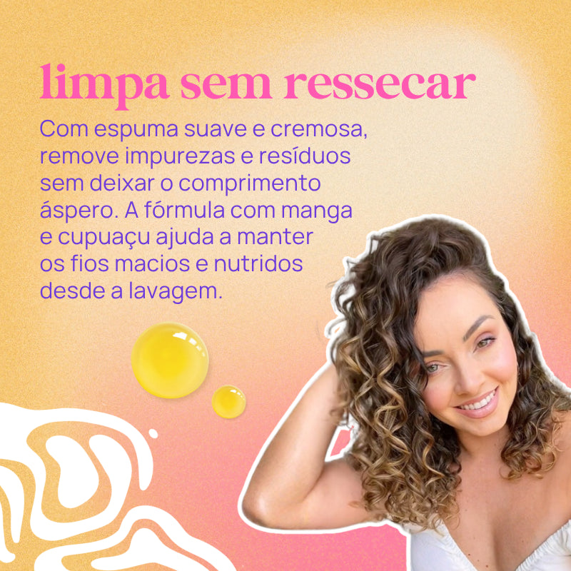 KIT SWEET MANGO: shampoo + máscara condicionante nutrição 300ml