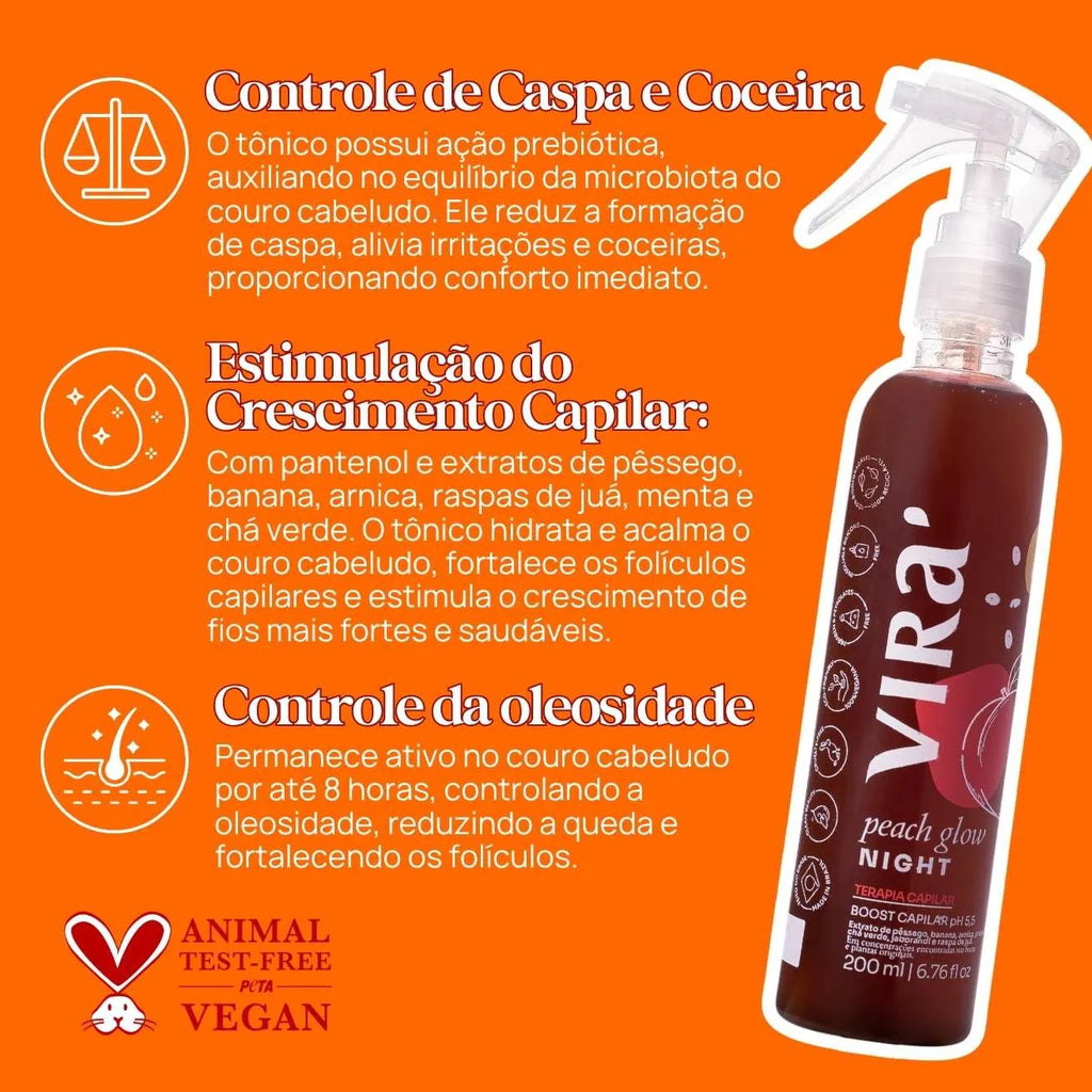 KIT USO OBRIGATÓRIO: leave-in termoprotetor antifrizz + tônico fortalecedor 200ml