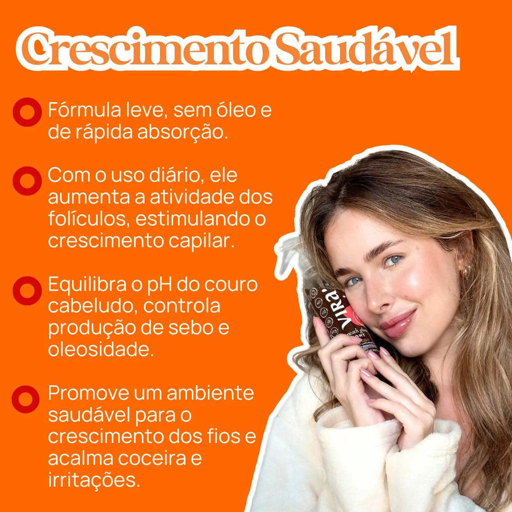 CRONOGRAMA GLOW HIDRONUTRITIVO: shampoo + máscara condicionante + leave-in termoprotetor + tônico