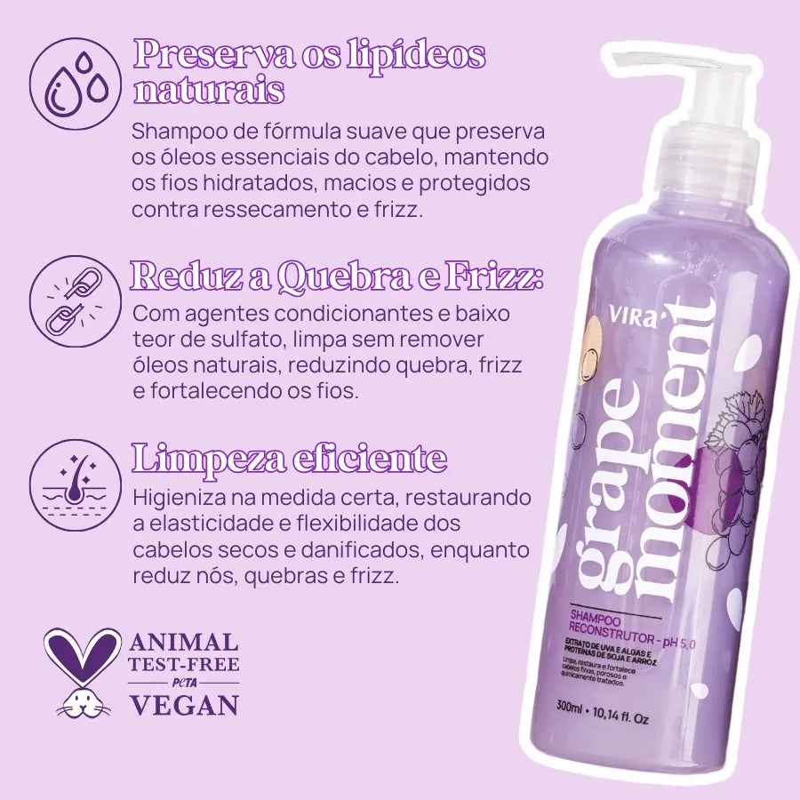 GRAPE MOMENT SHAMPOO RECOSNTRUTOR 300ml