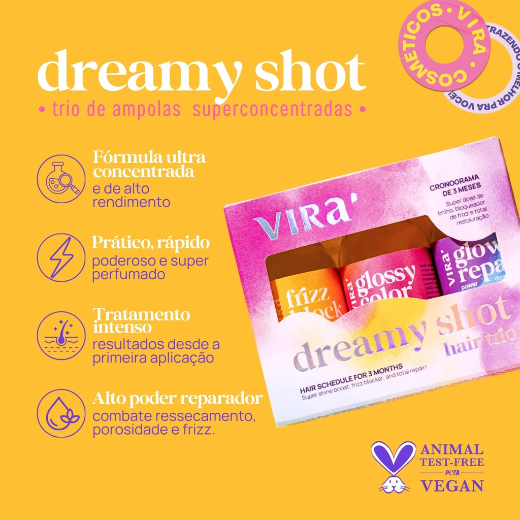 KIT S.O.S. BRILHO & REPARAÇÃO: sérum finalizador + trio de ampolas