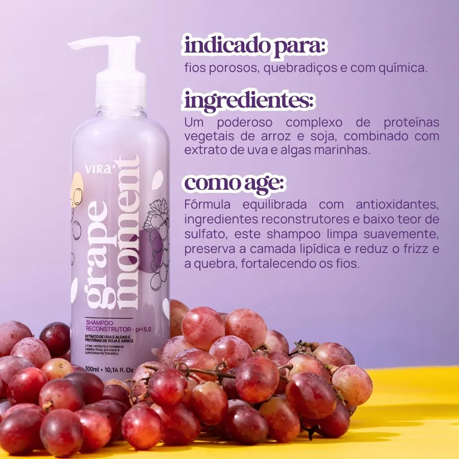 GRAPE MOMENT SHAMPOO RECOSNTRUTOR 300ml