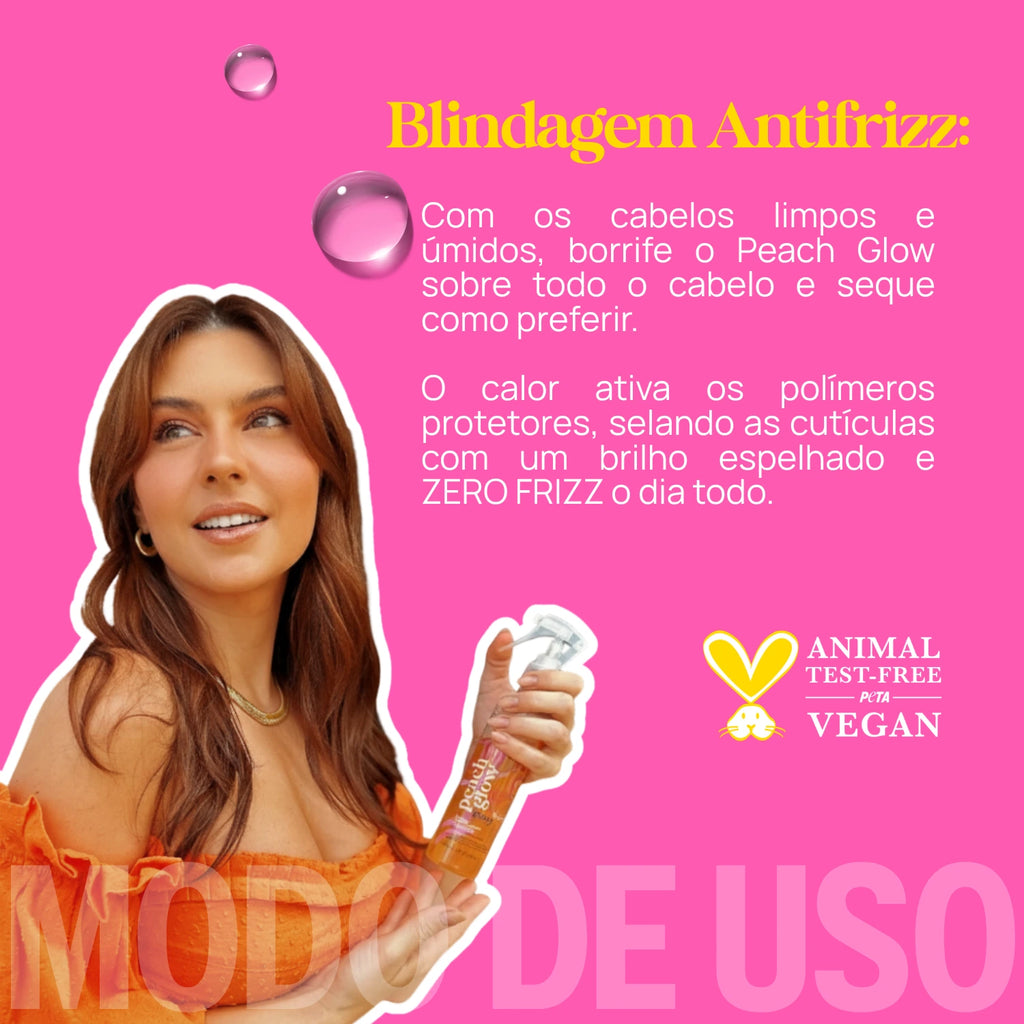 PEACH GLOW LEAVE-IN BLINDAGEM ANTIFRIZZ 200ml