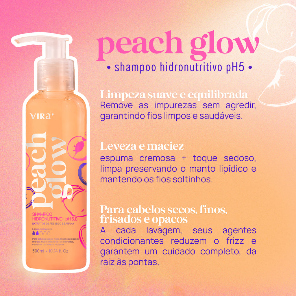PEACH GLOW SHAMPOO HIDRONUTRITIVO ANTIFRIZZ 300ml