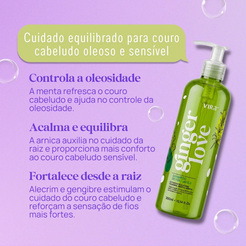 Kit Detox Ginger Love Virá – Shampoo + Máscara – VIRÁ COSMÉTICOS
