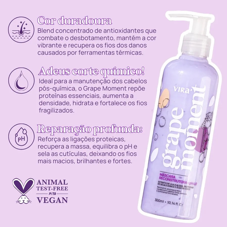 GRAPE MOMENT MÁSCARA CONDICIONANTE RECONSTRUTOR 300ml