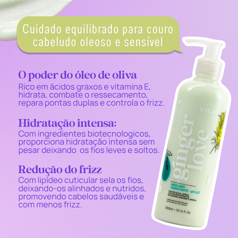 GINGER LOVE MÁSCARA CONDICIONANTE HIDRATANTE 300ml
