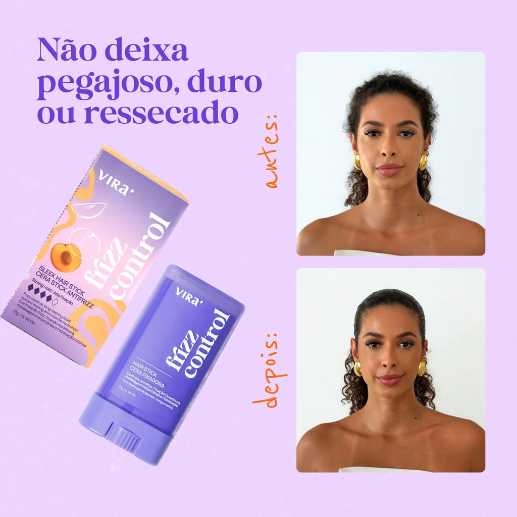 TRIO S.O.S. BRILHO ALINHADO: sérum finalizador + cera antifrizz + trio de ampolas