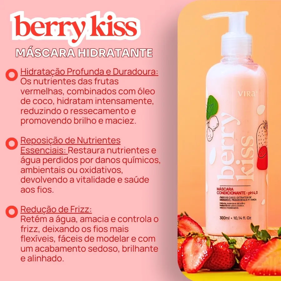 BERRY KISS MÁSCARA CONDICIONANTE HIDRATANTE 300ml