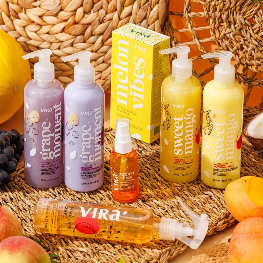 CRONOGRAMA VOLUME CONTROLADO: nutrição + reconstrução + leave-in termoprotetor + sérum