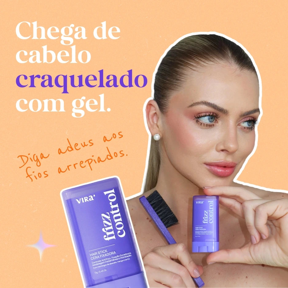 KIT FRIZZ CONTROL: cera antifrizz + escova finalizadora