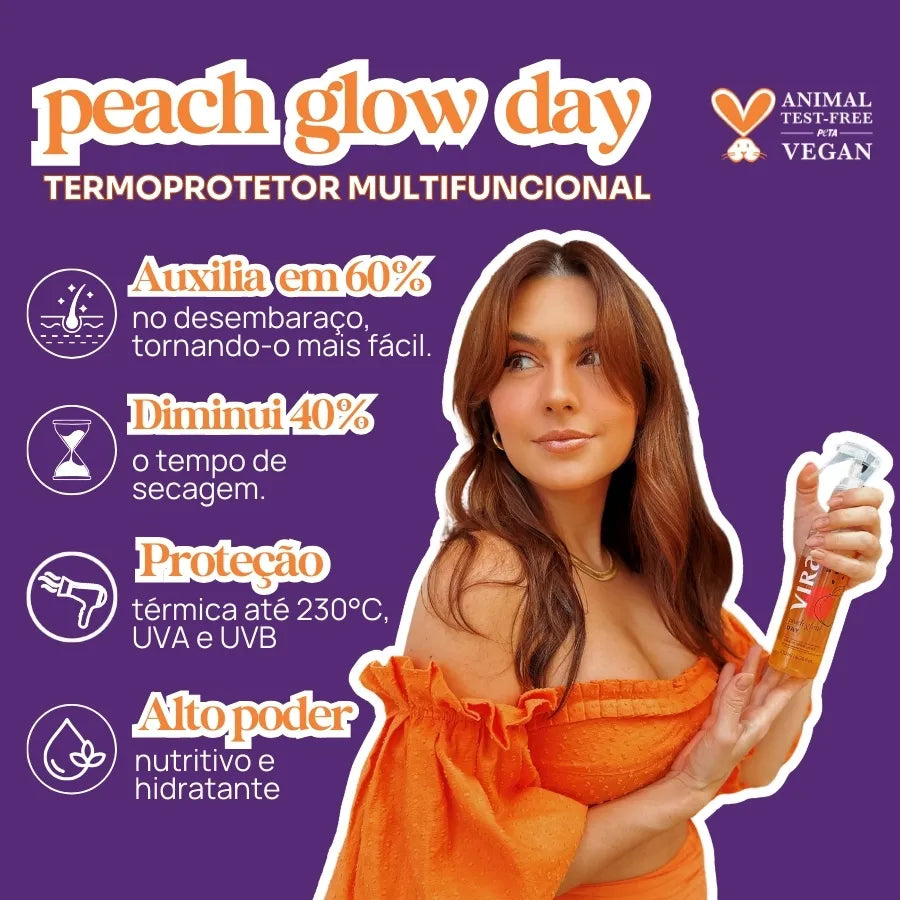 TRIO GLOW RECONSTRUTOR: shampoo + máscara reconstrução 300ml + leave-in termoprotetor 200ml