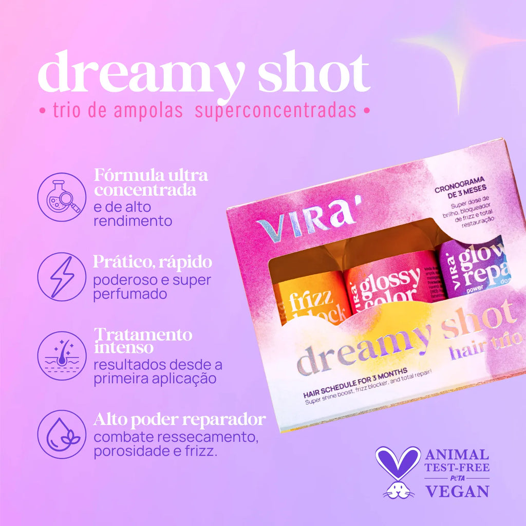 DREAMY SHOT: trio de ampolas superconcentradas 3x 15ml