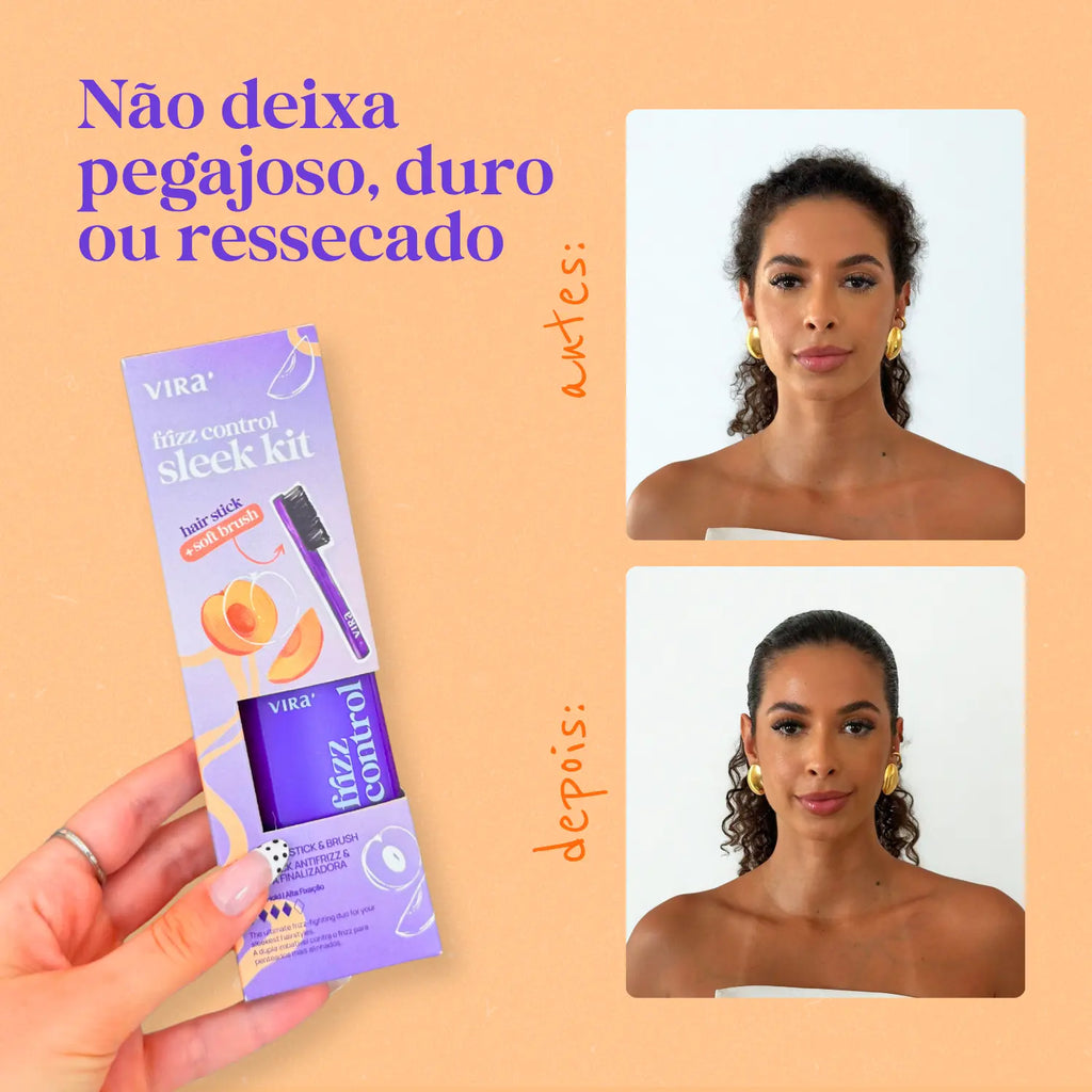 KIT FRIZZ CONTROL: cera antifrizz + escova finalizadora