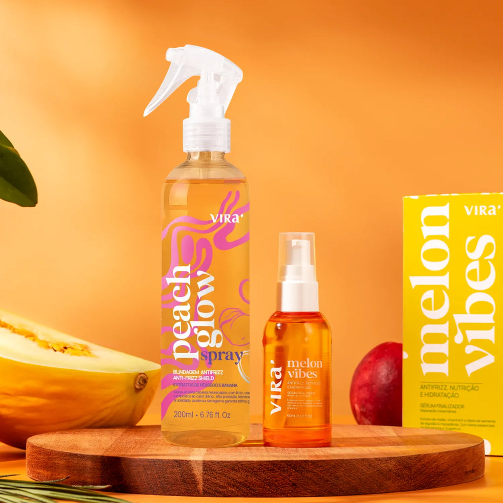 KIT BRILHO TODO DIA: sérum finalizador + leave-in termoprotetor