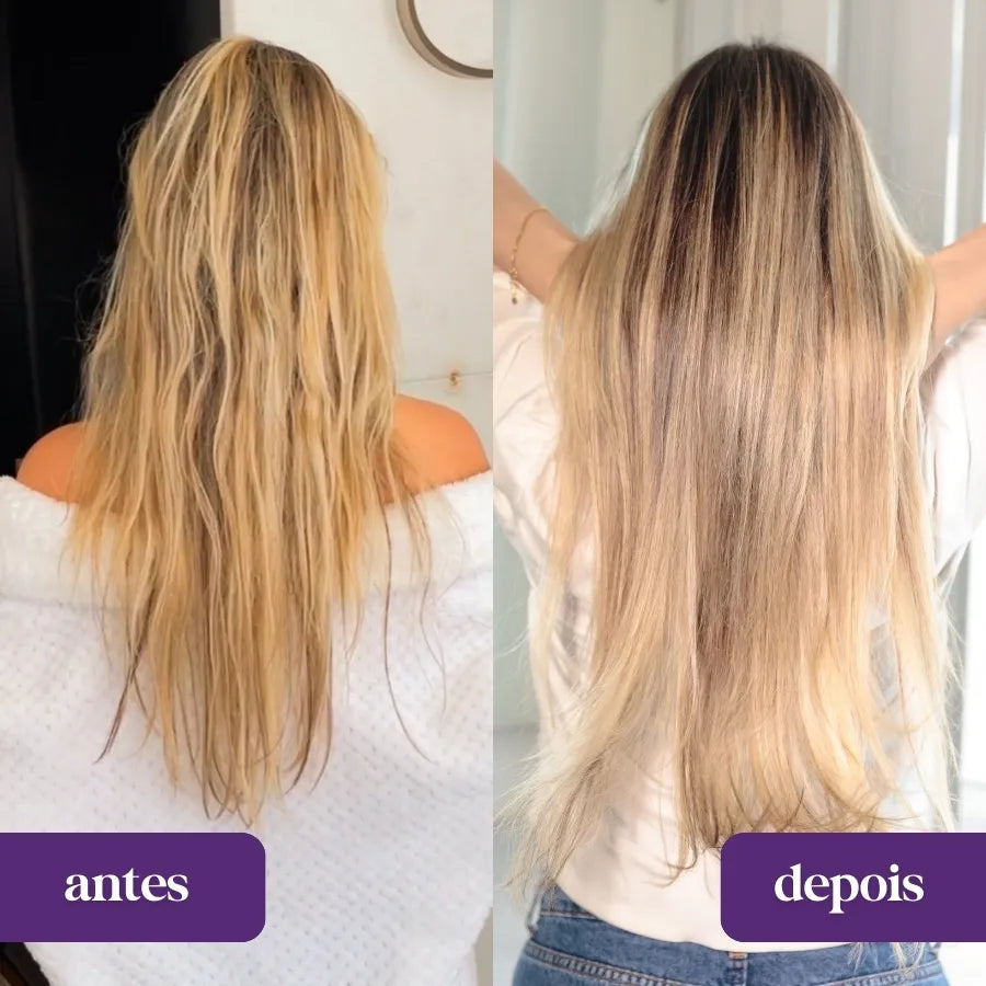 TRIO GLOW RECONSTRUTOR: shampoo + máscara reconstrução 300ml + leave-in termoprotetor 200ml