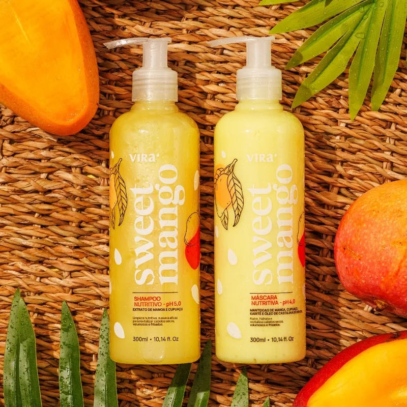 KIT SWEET MANGO: shampoo + máscara condicionante nutrição 300ml