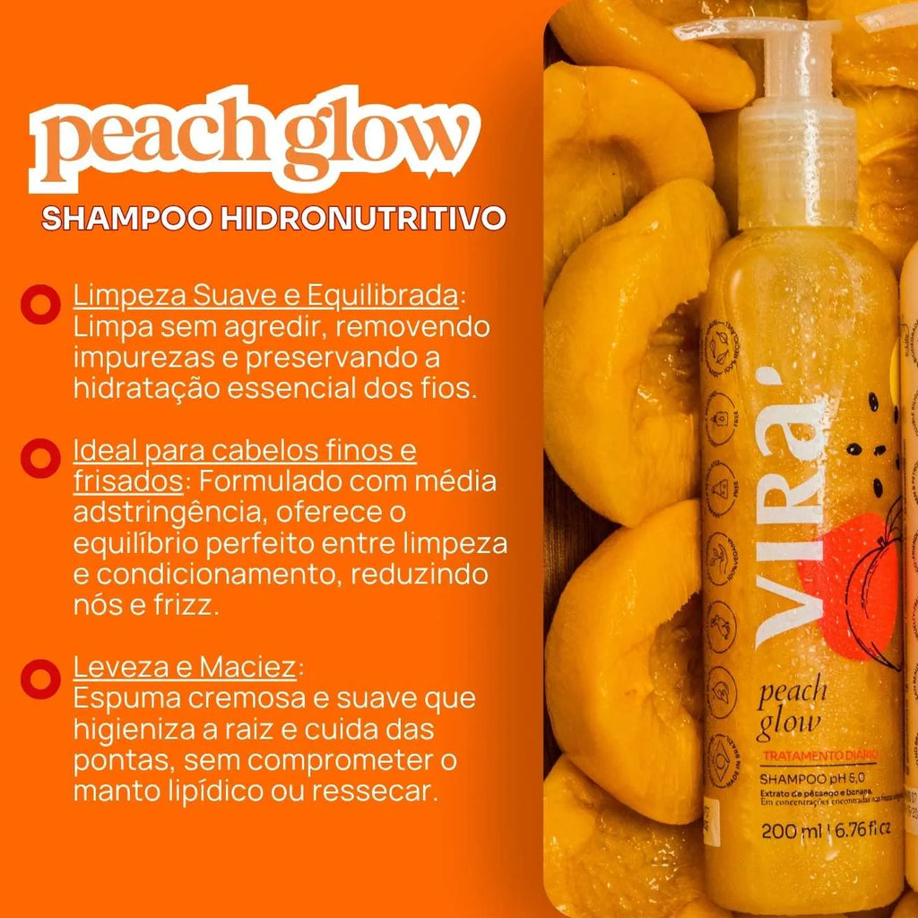 PEACH GLOW SHAMPOO HIDRONUTRITIVO ANTIFRIZZ 200ml