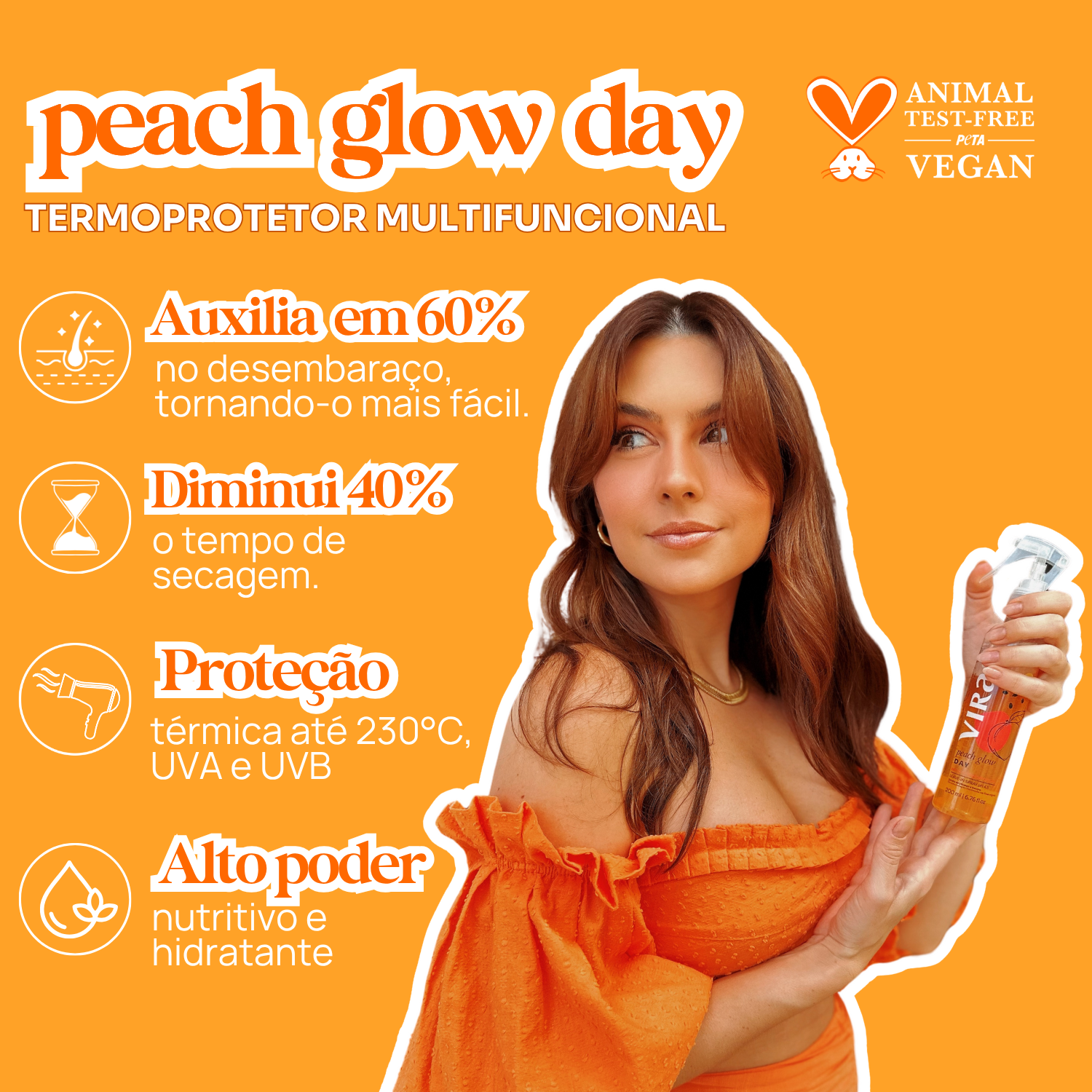 KIT BRILHO TODO DIA: sérum finalizador + leave-in termoprotetor