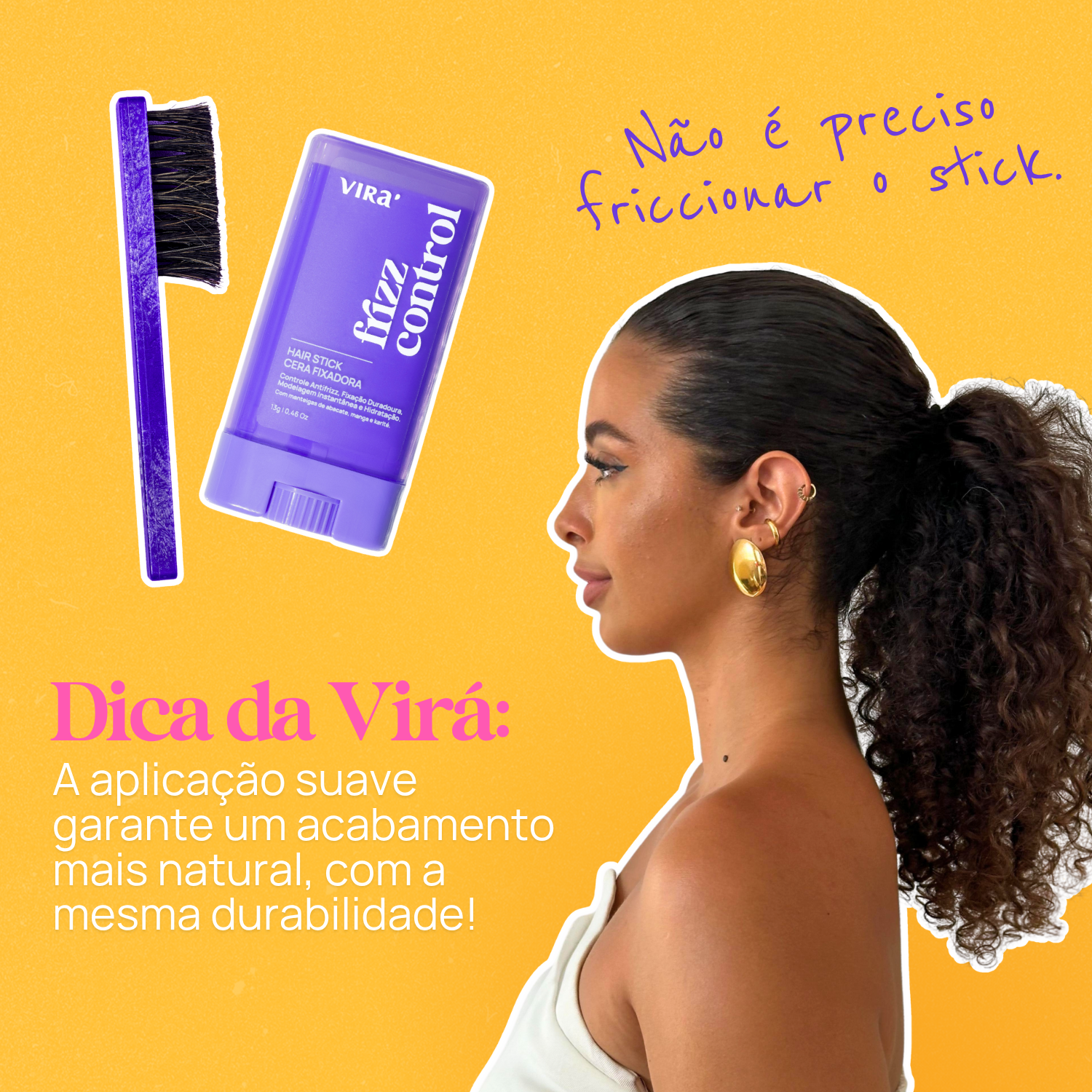 KIT FRIZZ CONTROL: cera antifrizz + escova finalizadora
