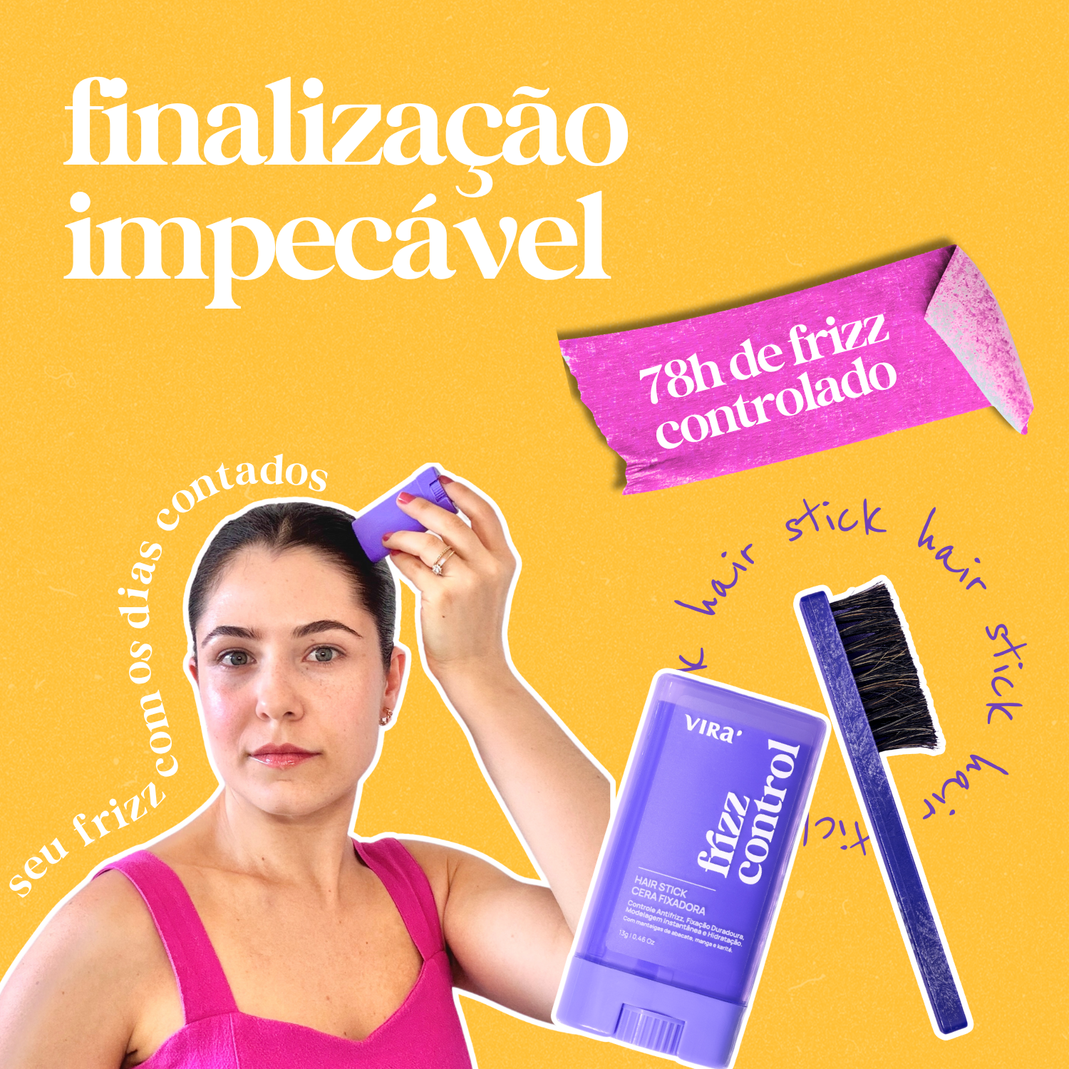 KIT FRIZZ CONTROL: cera antifrizz + escova finalizadora