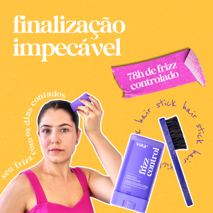 KIT FRIZZ CONTROL: cera antifrizz + escova finalizadora