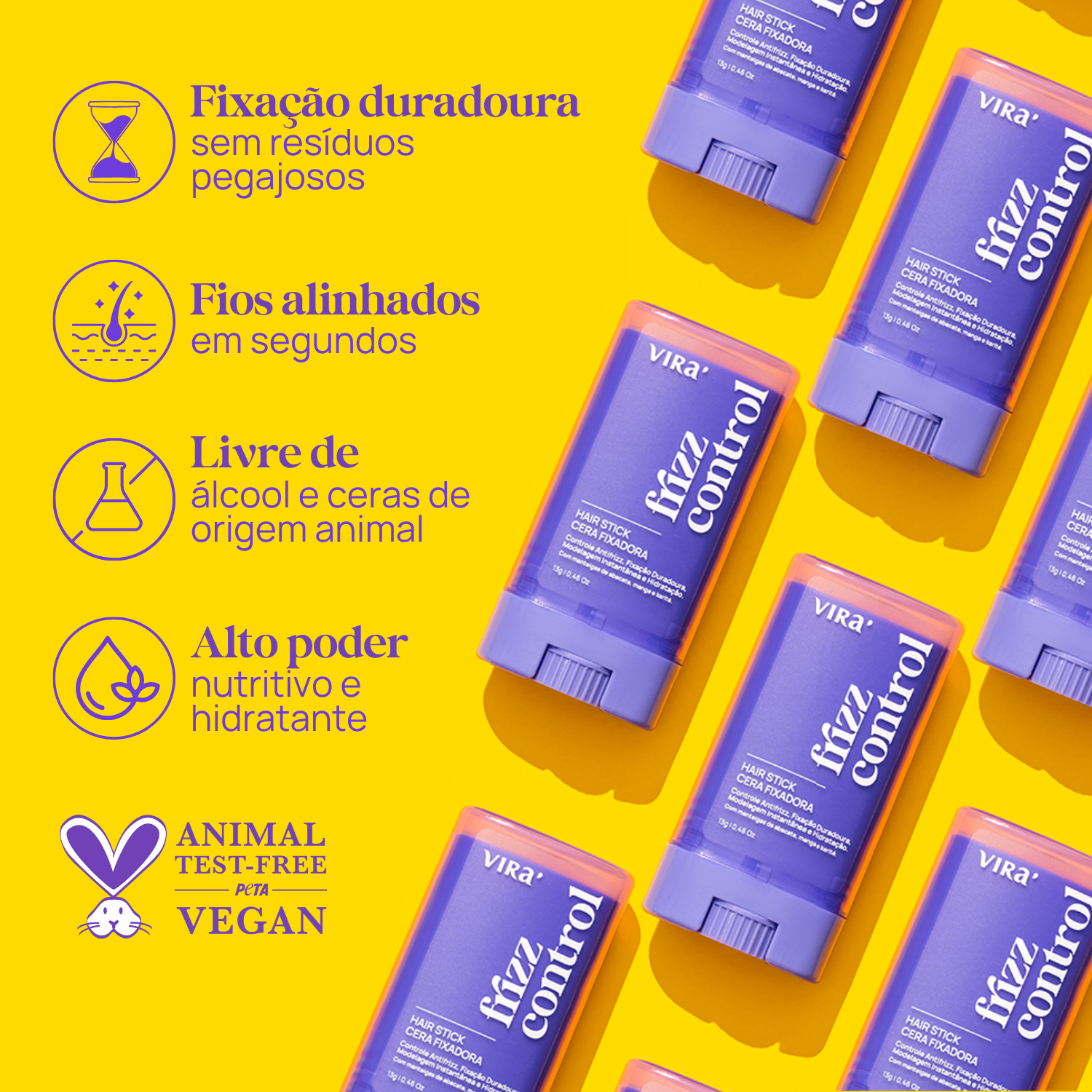 KIT ADEUS FRIZZ: cera antifrizz + trio de ampolas