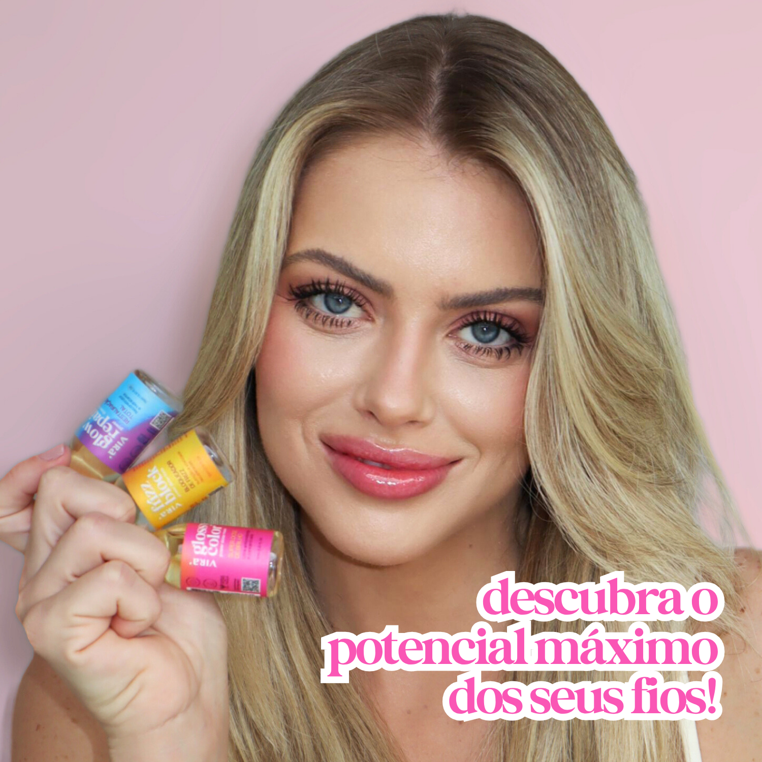 TRIO S.O.S. BRILHO ALINHADO: sérum finalizador + cera antifrizz + trio de ampolas