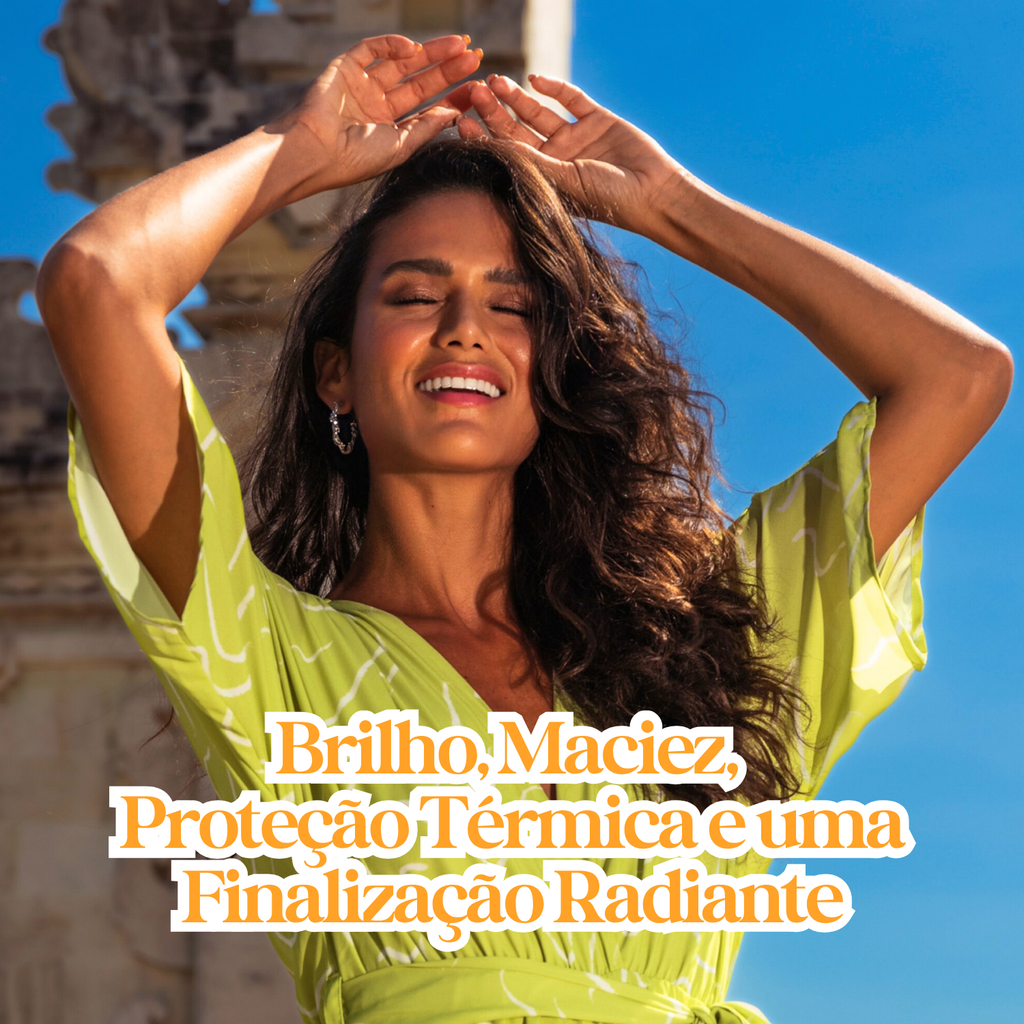 TRIO S.O.S. BRILHO ALINHADO: sérum finalizador + cera antifrizz + trio de ampolas