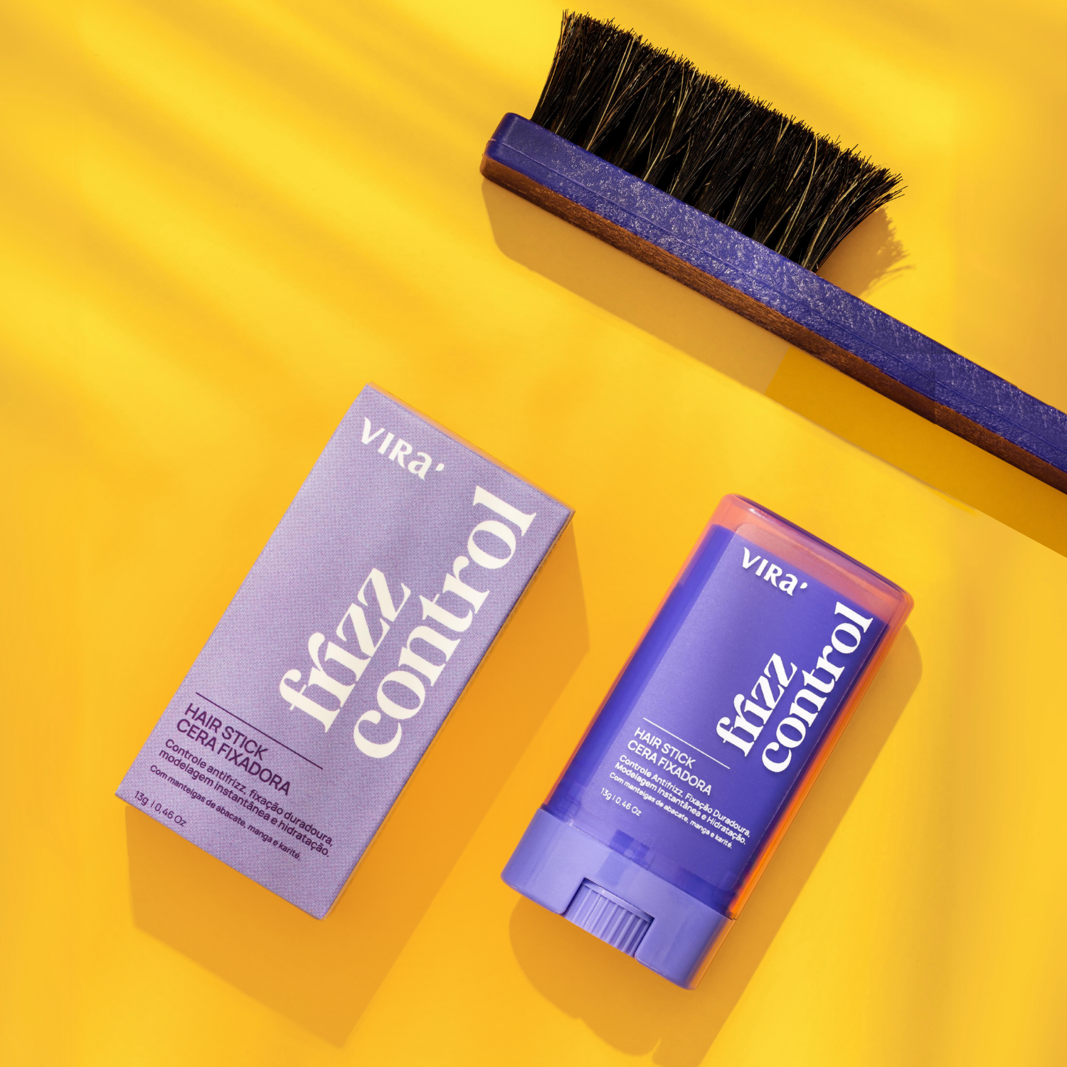 KIT FRIZZ CONTROL: cera antifrizz + escova finalizadora