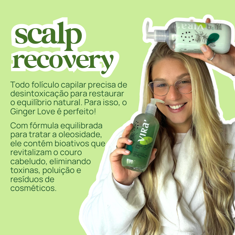 TRIO GINGER LOVE: shampoo + máscara condicionante detox hidratante 300ml (+ 50%off no 2º shampoo)