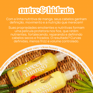 TRIO SWEET MANGO: shampoo + máscara condicionante nutrição 300ml (+ 50%off no 2º shampoo)