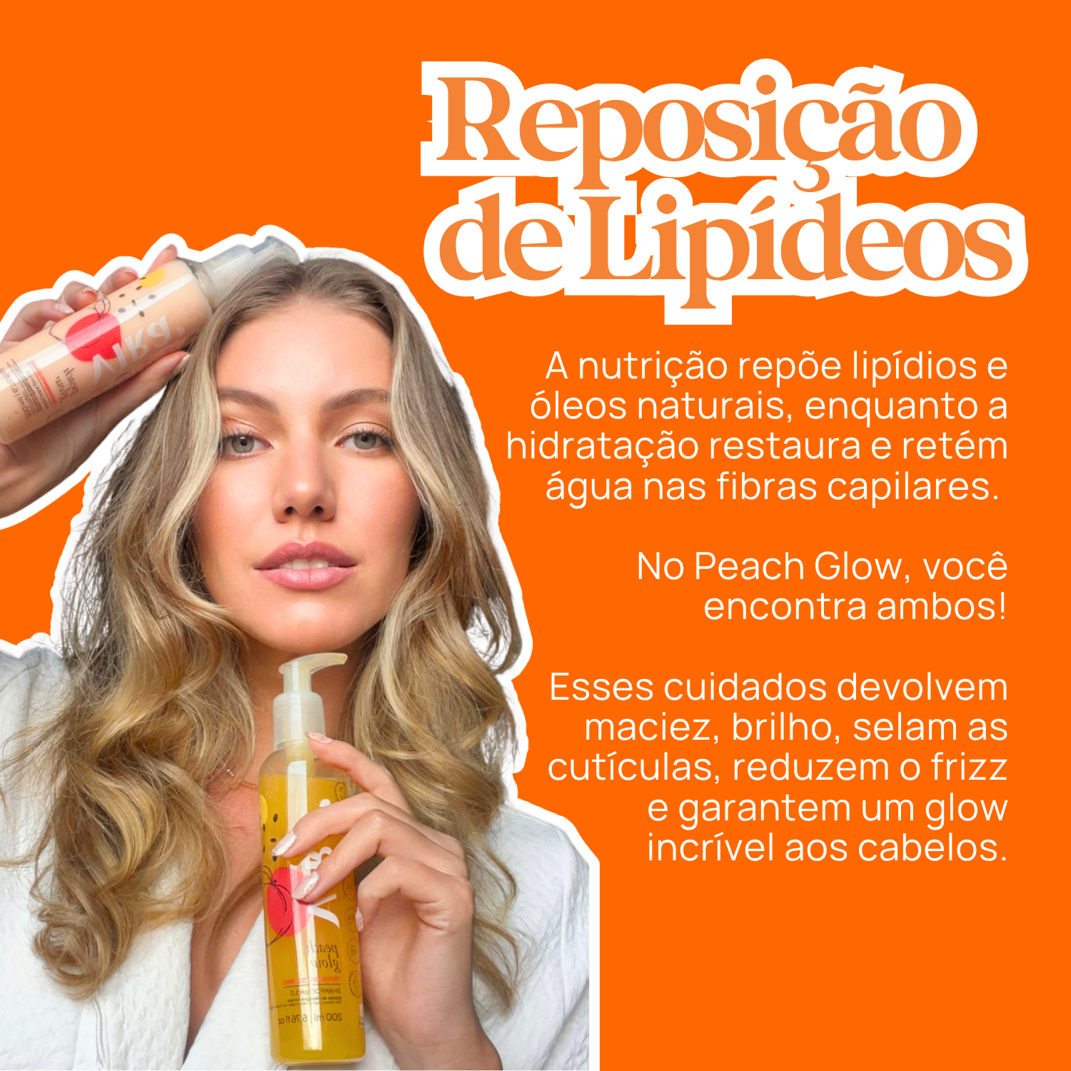 PEACH GLOW MÁSCARA CONDICIONANTE HIDRONUTRITIVO ANTIFRIZZ 200ml