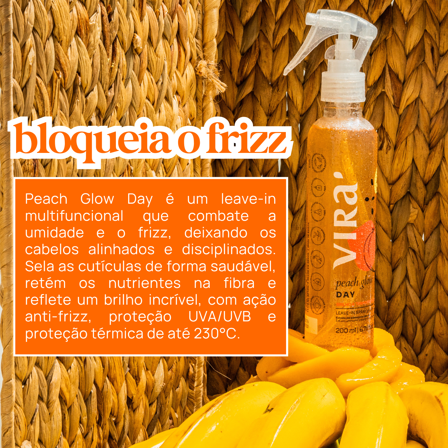 PEACH GLOW LEAVE-IN BLINDAGEM ANTIFRIZZ 200ml