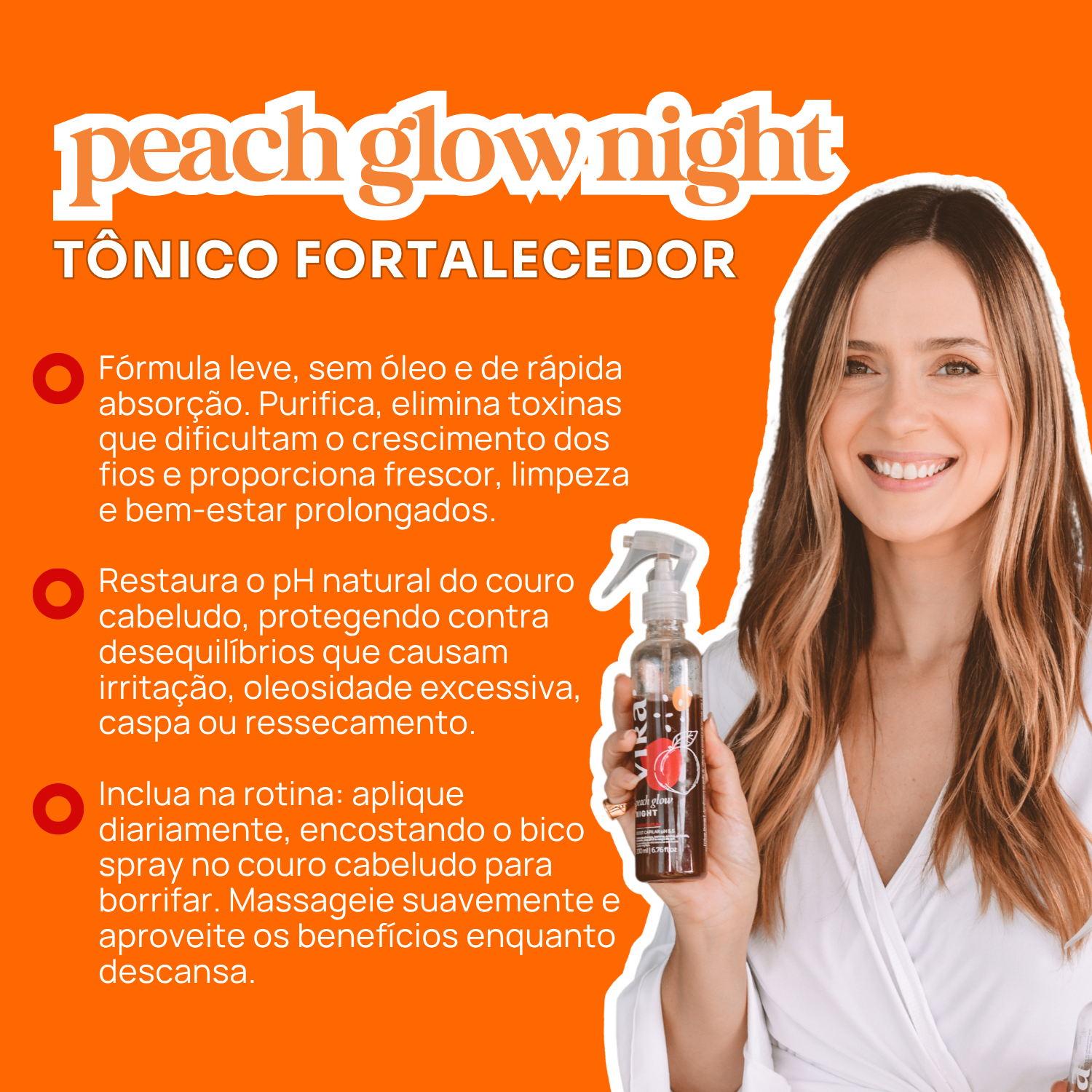 PEACH GLOW TÔNICO FORTALECEDOR 200ml