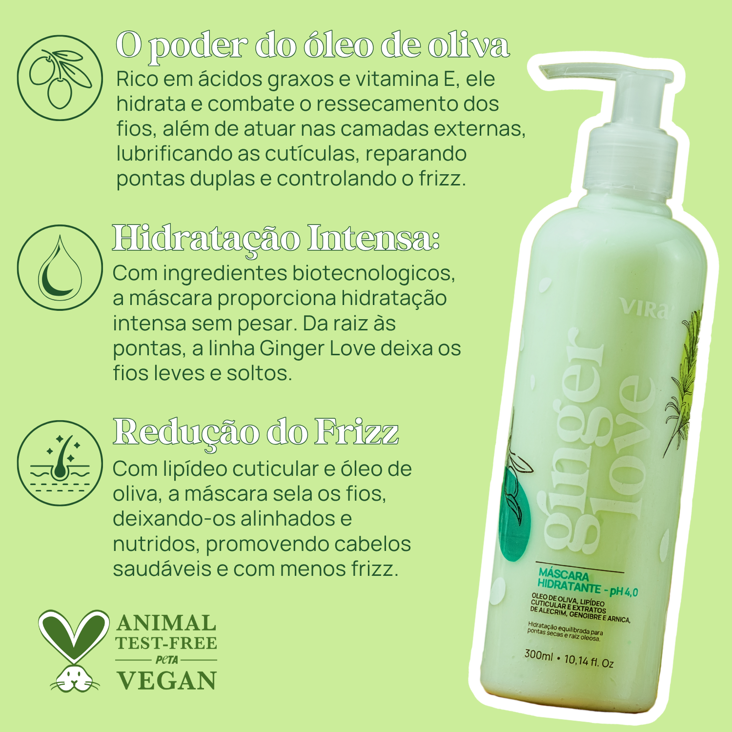 GINGER LOVE MÁSCARA CONDICIONANTE HIDRATANTE 300ml