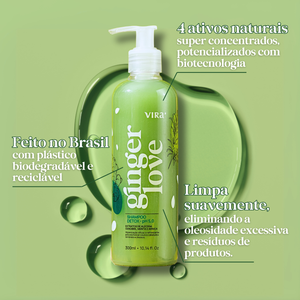 KIT GINGER LOVE: shampoo + máscara condicionante detox hidratante 300ml