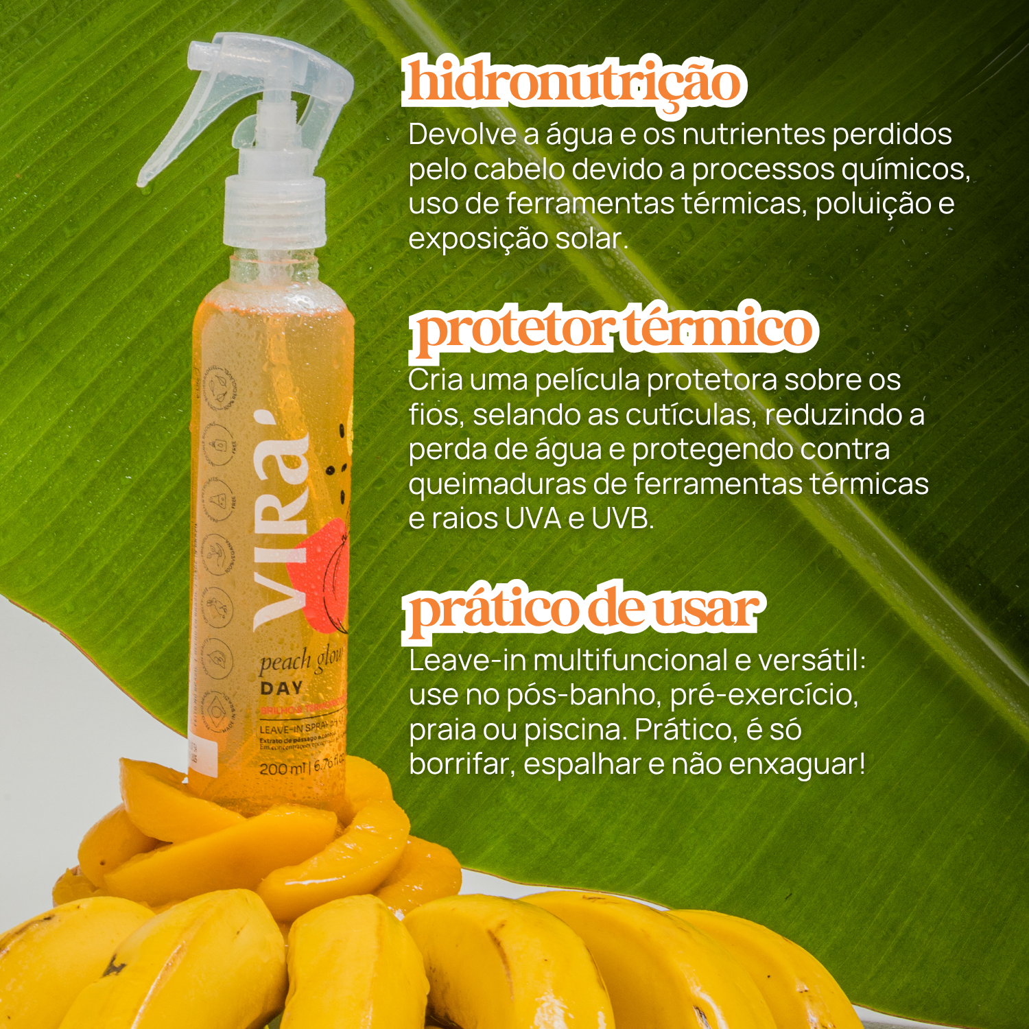 TRIO GLOW DETOX: shampoo + máscara detox 300ml + leave-in termoprotetor 200ml
