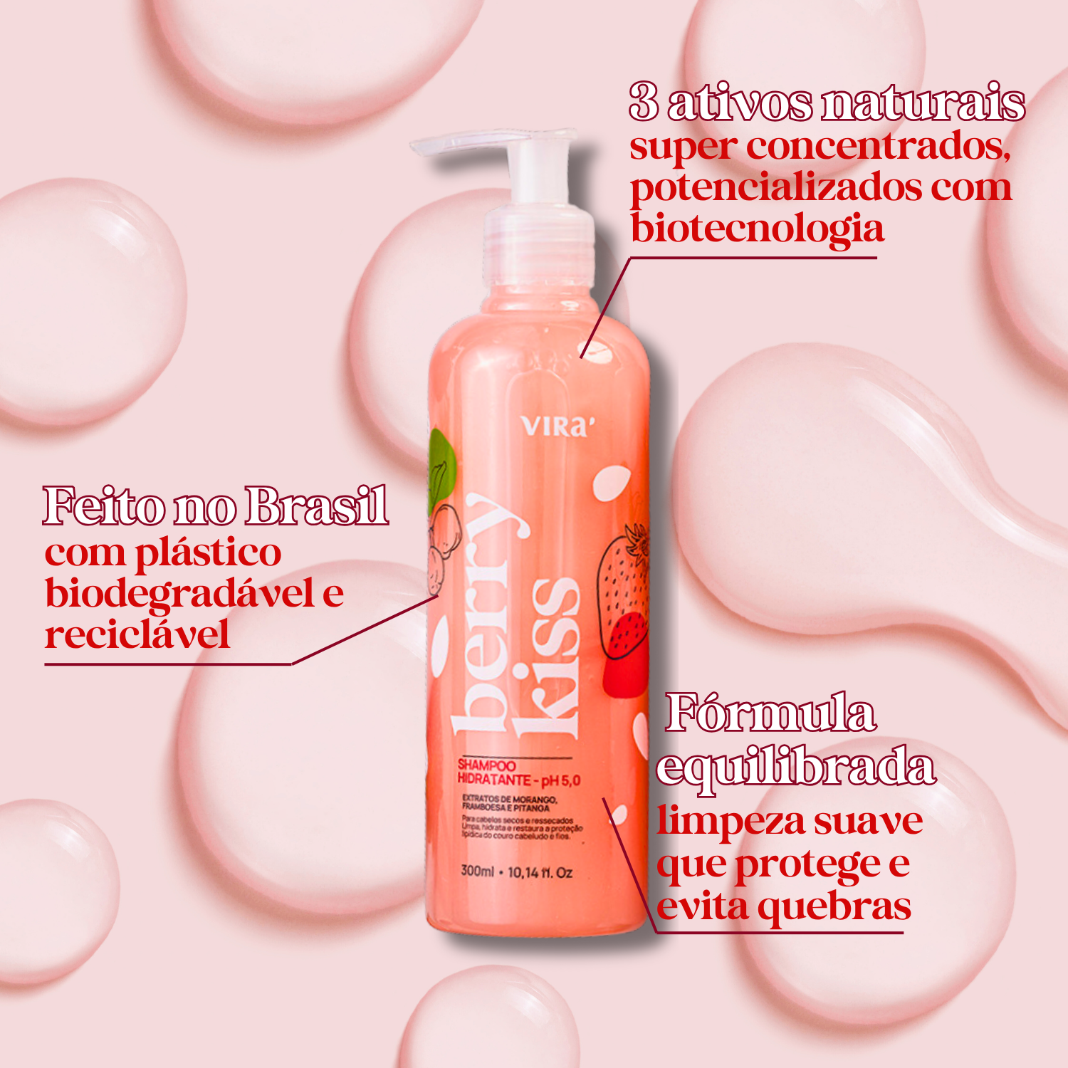 BERRY KISS SHAMPOO HIDRATANTE 300ml