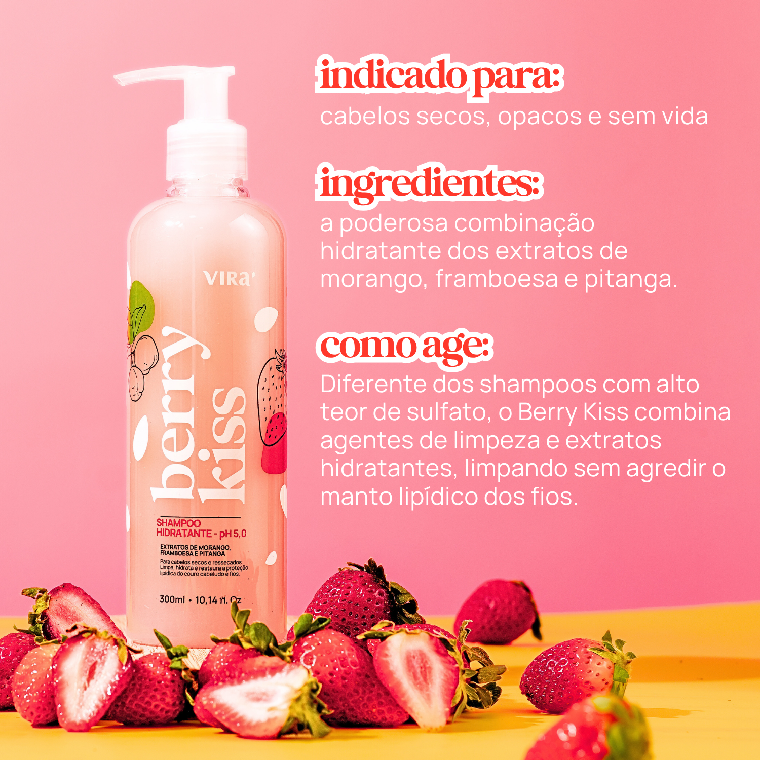 BERRY KISS SHAMPOO HIDRATANTE 300ml