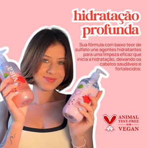 KIT BERRY KISS: shampoo + máscara condicionante hidratação 300ml